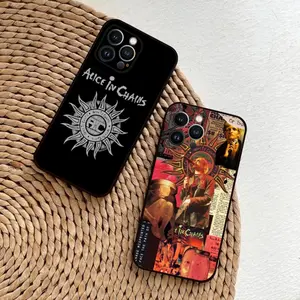 Band A-Alice In C-Chains Phone Case For iPhone 17 16 15 14 13 12 11 Plus Pro Max XS X Soft Silicone Black Cover