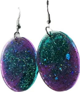 All That Glitters - Colorful Glitter Earrings with Unique Design and Eye-Catching Sparkle