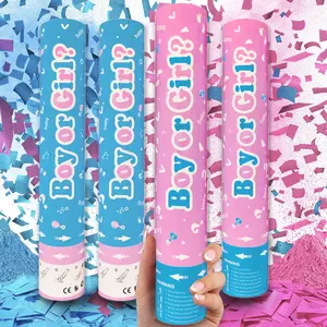 4pcs Gender Reveal Confetti Pink And Blue Confetti Powder Kit Safe Powder Smoke for Baby Shower Boy Or Girl Birthday Party Decor