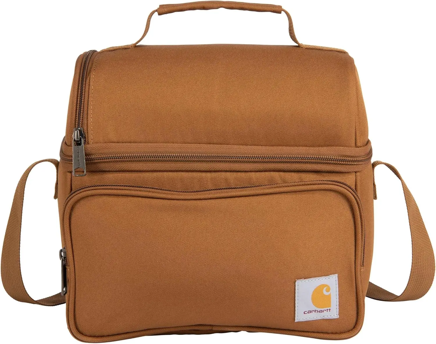 Carhartt Camping Cooler, Worksite Lunchbox, Soft Shell Lunch Bag for Construction Sites, Work and Everyday Use, Brown Compact Travel Essentials