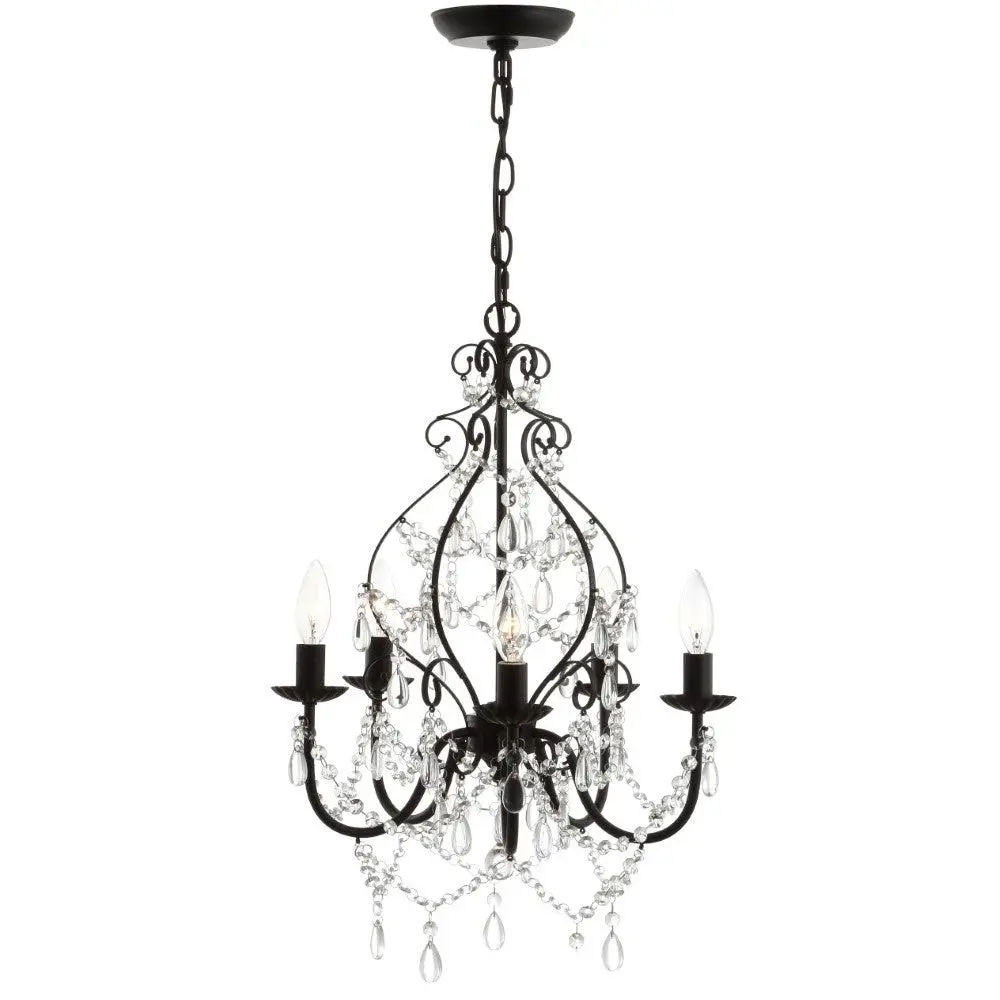 JONATHAN Y Maura 17" Crystal/Metal LED Chandelier