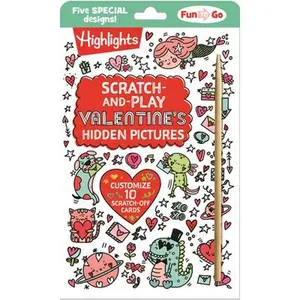 Scratch-And-Play Valentine's Hidden Pictures: Interactive Valentines Day Fun with Scratch-Off Designs, Hidden Pictures Puzzles and Cards for Kids to C -- Highlights, Cards