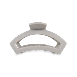 TELETIES - Silver Flames - Medium - Open Hair Clip - Claw Clip - Nearly Unbreakable - Strong Grip