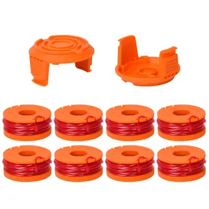 10-Pack WA0010 Weed Eater Spool 10FT 0.065 String Trimmer Line Compatible with Worx String Trimmer 8Spools+2 Caps