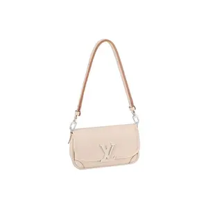 Louis Vuitton Buci Logo Epi Leather Crossbody Shoulder Bag for Women in Beige