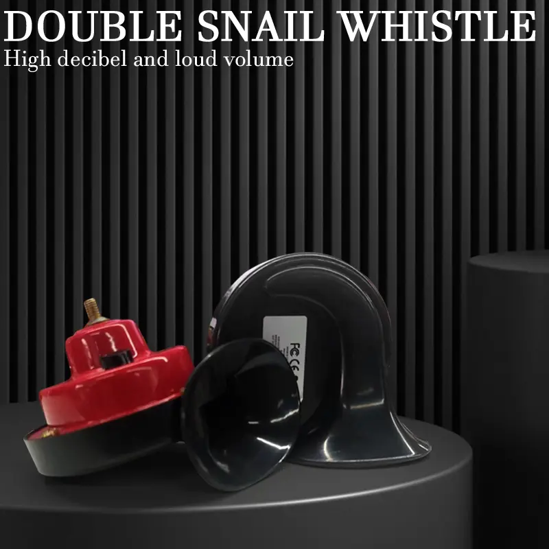 2026 New 12V Motorcycle Horn, Super Loud Version, Set of 2 / Single Snail Horn, Easy to Install ABS Material Air Horn, Suitable for All 12V Vehicles, RVs, SUVs, Motorcycles, Off-road Vehicles, Boats, Cars, Modified Cars, etc.