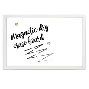 24x36 White Framed Magnetic Dry Erase Board