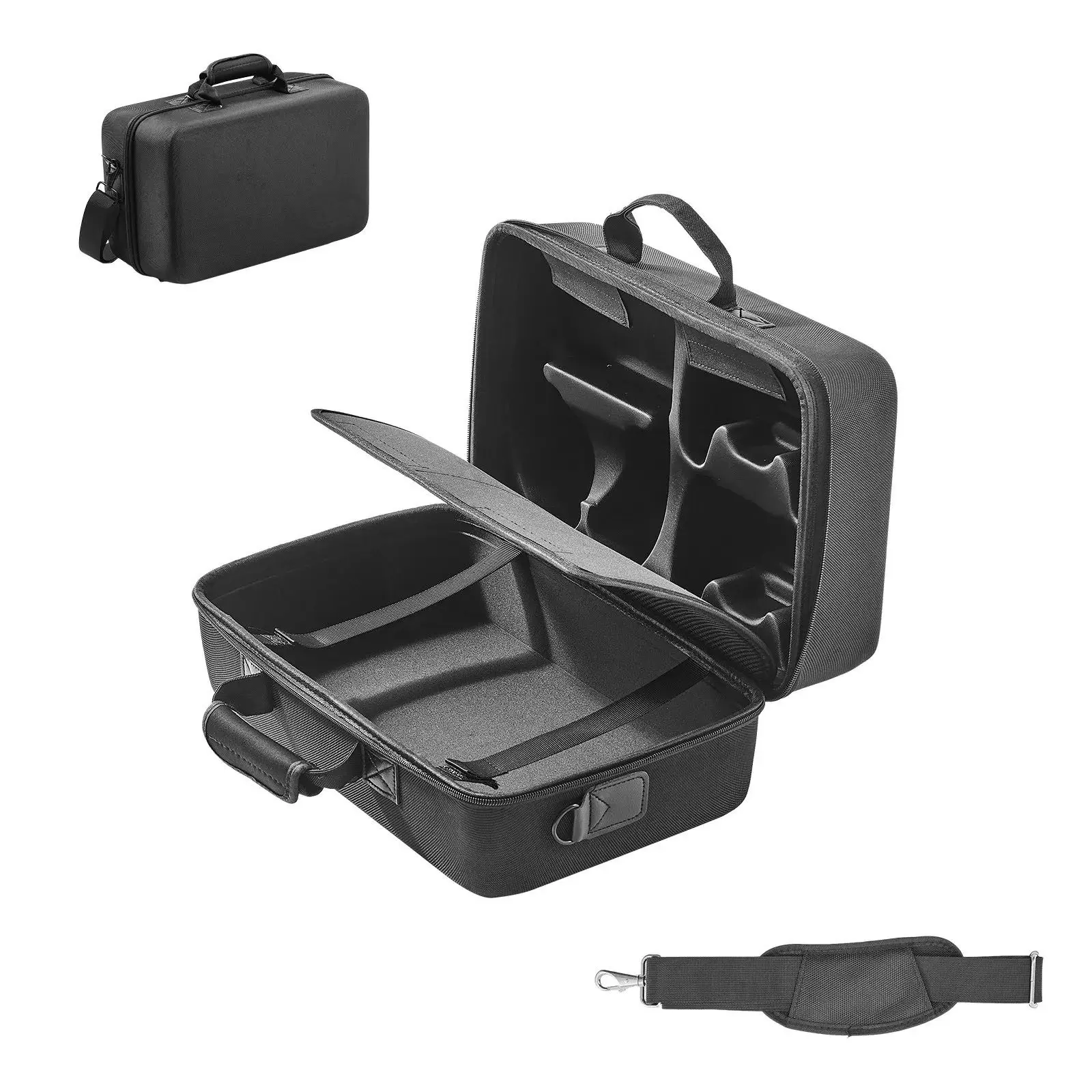 PS5 Carrying Case, Travel Bag for Playstation 5 Slim Shockproof EVA, Soft Interior Lining & Padded Dividers for Extra Protection, Spacious Design with Carry Handle for Storage, Home & Party