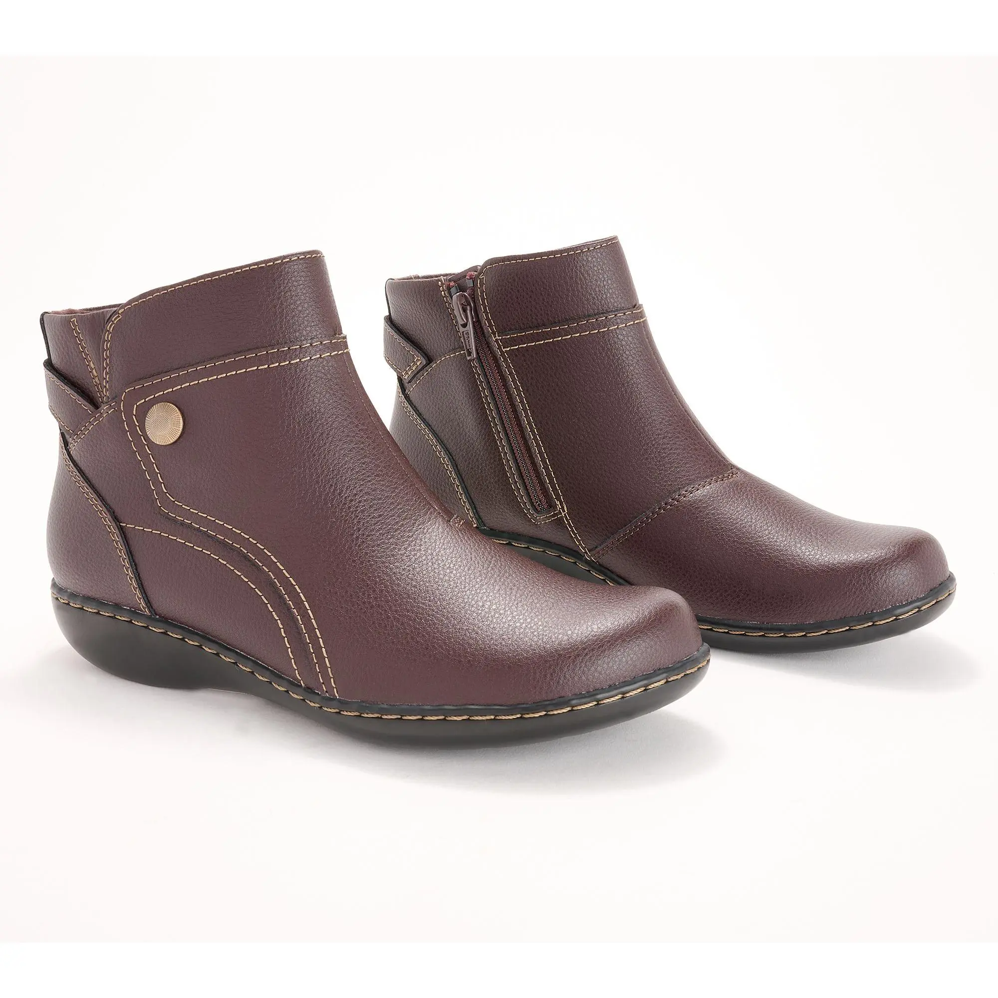 Clarks Collection Leather Ankle Boots - Ashland Mabel