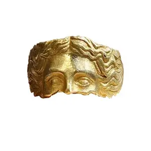 Golden Half Face Ring Venus Ring Couple Ring PartySupplies Daily Wear Opening Adjustable Waterproof