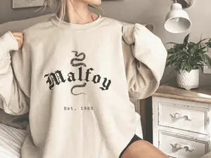 Malfoy Shirt Wizard Shirt Magical Pullover Draco Bookish Shirt Manor Green House Shirt Hp Potter Clothing Comprehensive Unisex Collection
