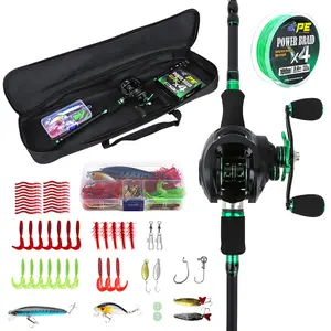 Full Set Lure Rod Water Drop Reel Combo, Portable Telescopic Carbon Fishing Rod, Includes Various Bait Pe Line Accessories Pack
