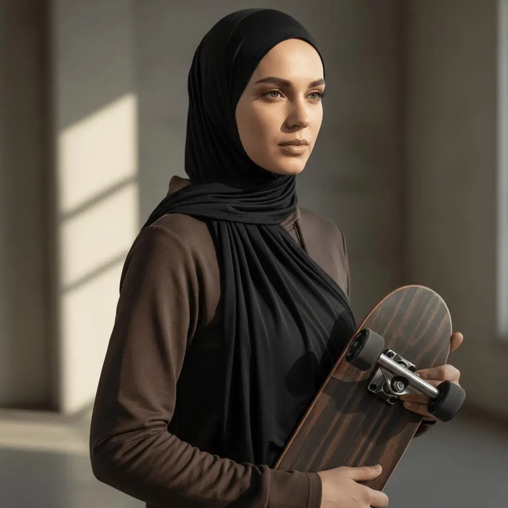 Premium Non-Slip Workout Hijab (MH196), Machine Washable Modest Fashion Scarf, Machine Wash