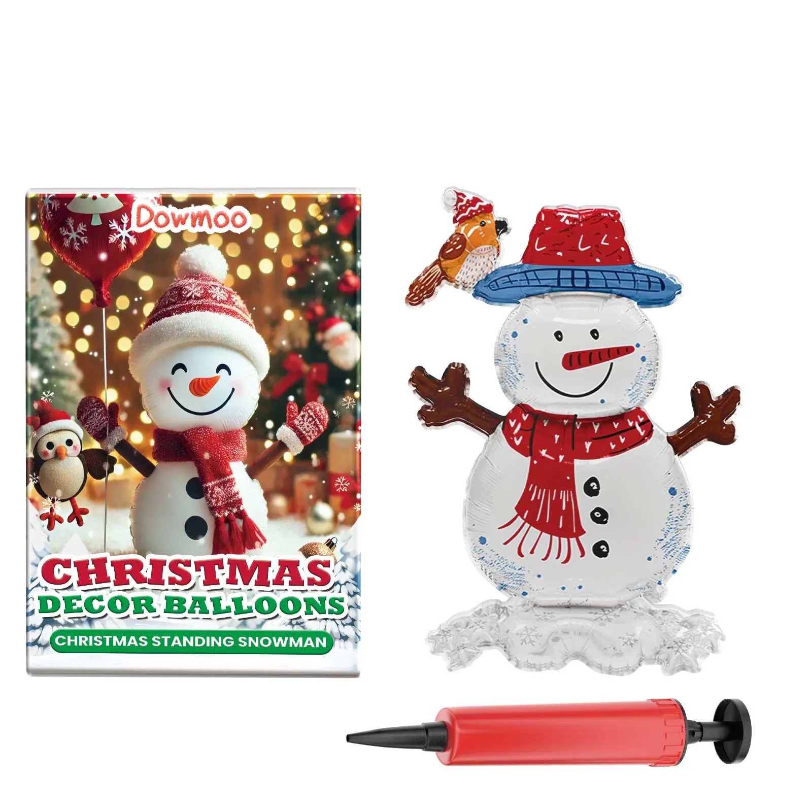 Christmas Standing Snowman Balloon, Dowmoo Christmas Balloons, Suitable for Indoor and Outdoor use, Add a Christmas Atmosphere