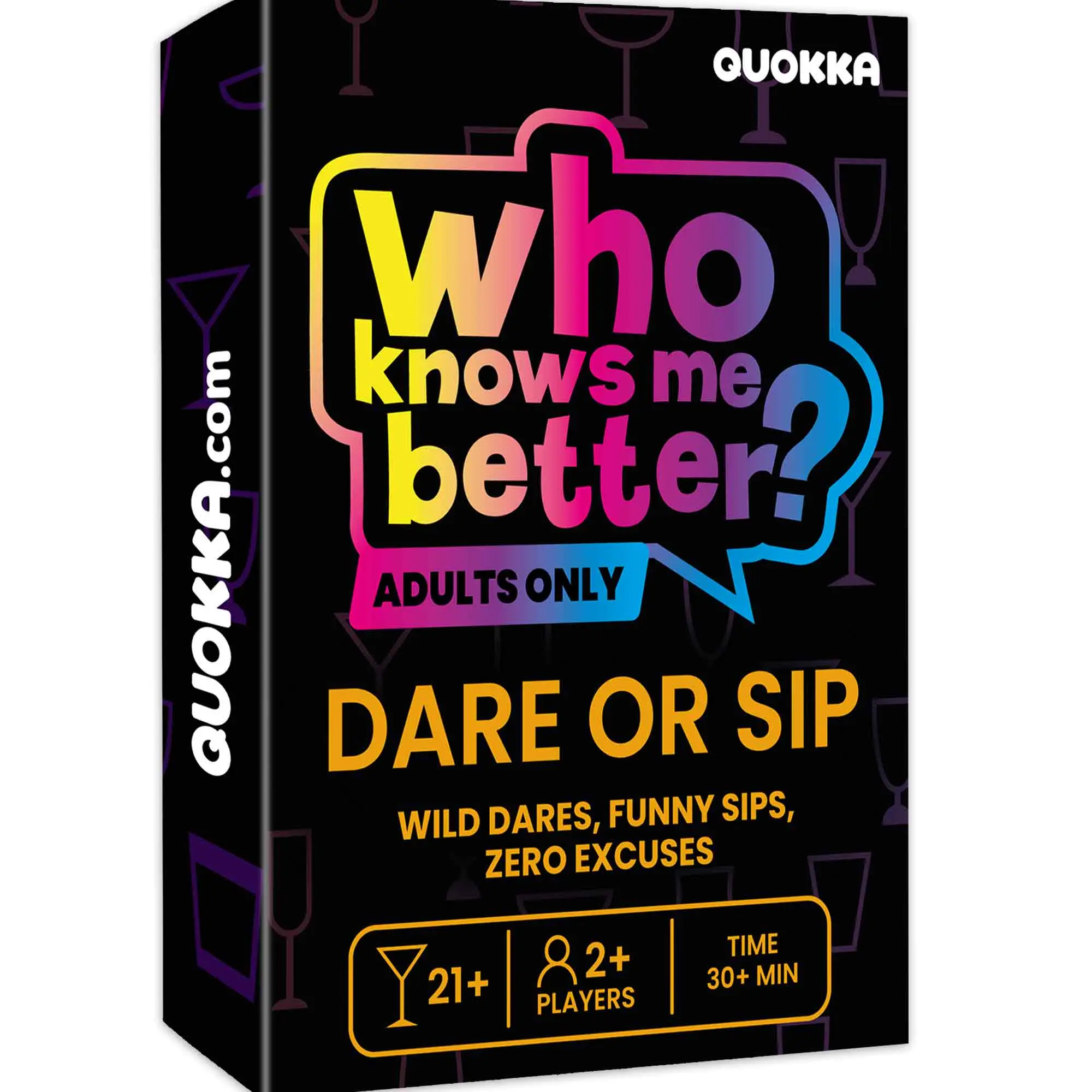 QUOKKA Dare Or Sip Party Card Game – Adults Only Drinking-Style Game with 95 Tasks for Friends, Couples & Games Nights