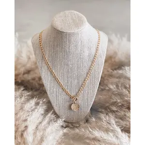 Toggle Curbed Chain Necklace