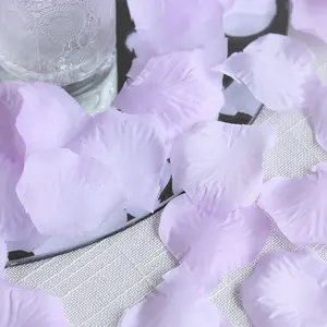 500-Pack Silk Rose Petals Confetti Lavender Lilac Round Design - Decorative Table Scatters