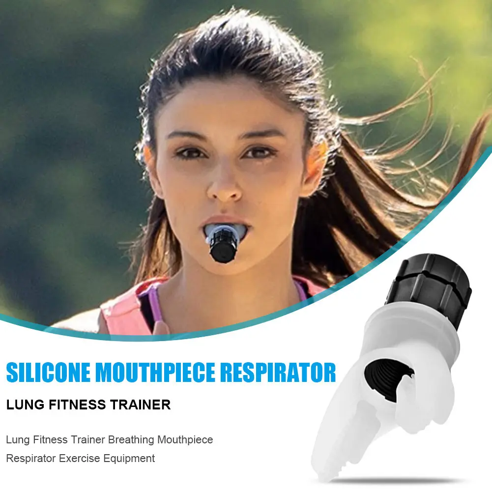 Portable Breathing Exercise Trainer, Adjustable Resistance Lung Trainer for Fitness, Running and Daily Practice