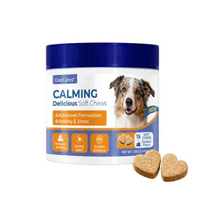 OurCares NEW Advanced Calming Chews for Dogs (Chicken Flavor) – 15 Count | Dog Anxiety Relief Calming Treats with Chamomile, Passion Flower & Melatonin, Reduces Anxiety & Promotes Relaxation,GLB