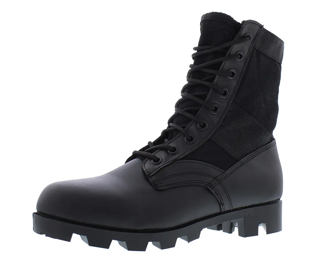 ROTHCO Men's Jungle Combat Boots - High-Top Tactical Closed Toe Footwear with Canvas Upper for Outdoor Use, Boot, No, Lace-Up, Shoe, Tactical Boot