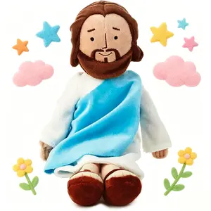 Cute Plush Jesus Figurine Gift Religious Thanksgiving Easter Baptism Present Christmas Decoration religious home decor Holiday Gifts