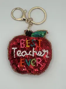 "Best Teacher Ever" Key Chain Bag Charm