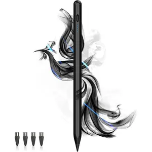 Stylus Pens For Touch Screens, Power-Display Tablet Pen, POM Tip, Magnetic Digital Touch Pen For iPhone,iPad,iPad Pro,Lenovo,Other iOS,Android Smartphone and Tablet Devices (Black)