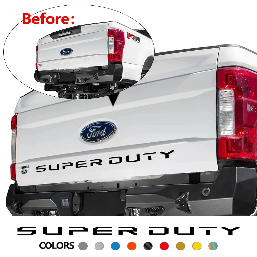 03-23 Ford Super Duty F250 F350 E450 F450  Modification Truck Tailgate Insert Indent Decal