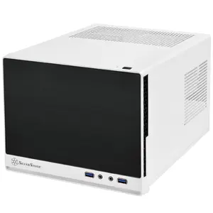 212 MAIN Mini-DTX Compact Steel Body Mini PC Case - White, Small Form Factor Computer Enclosure Ideal for Home Office Use