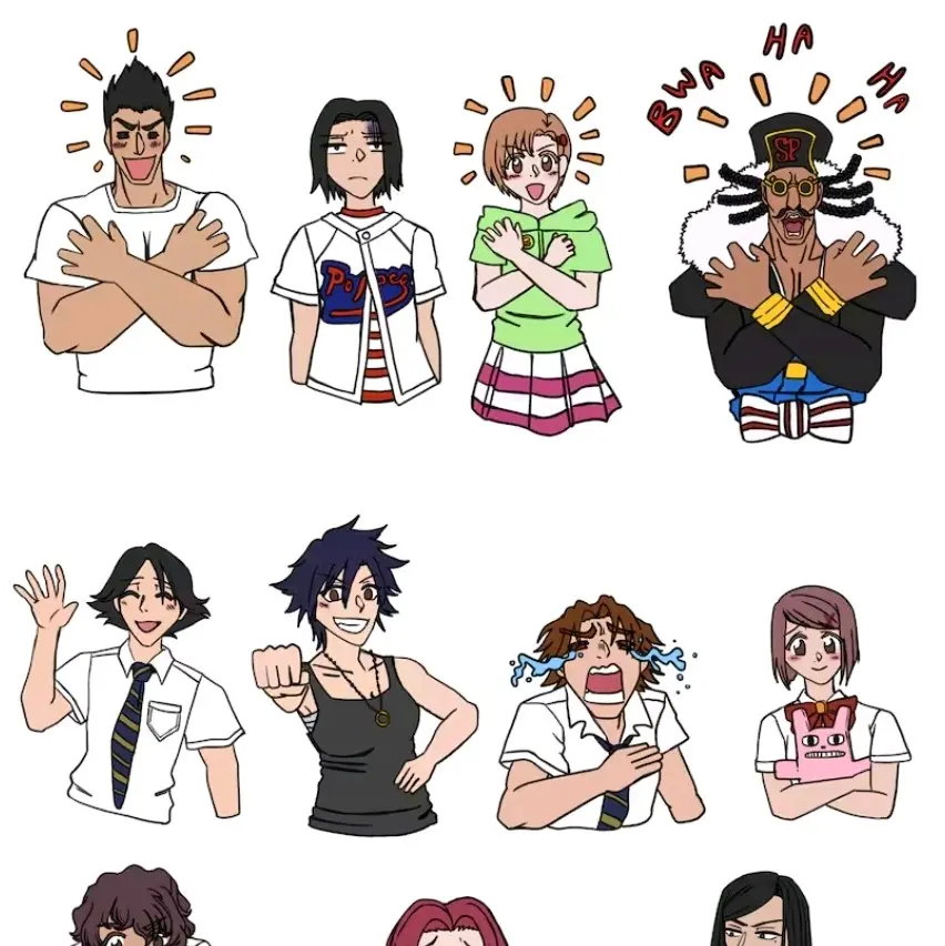 Bleach Ichigo's Family and Friends Sticker Set