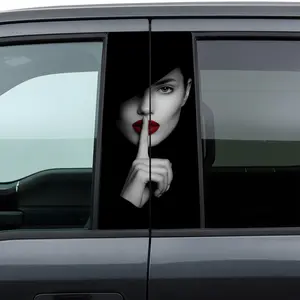 Beauty Girl Car B-Pillar Sticker - Stylish Design for Customization, Easy Application, Enhances Vehicle Appearance