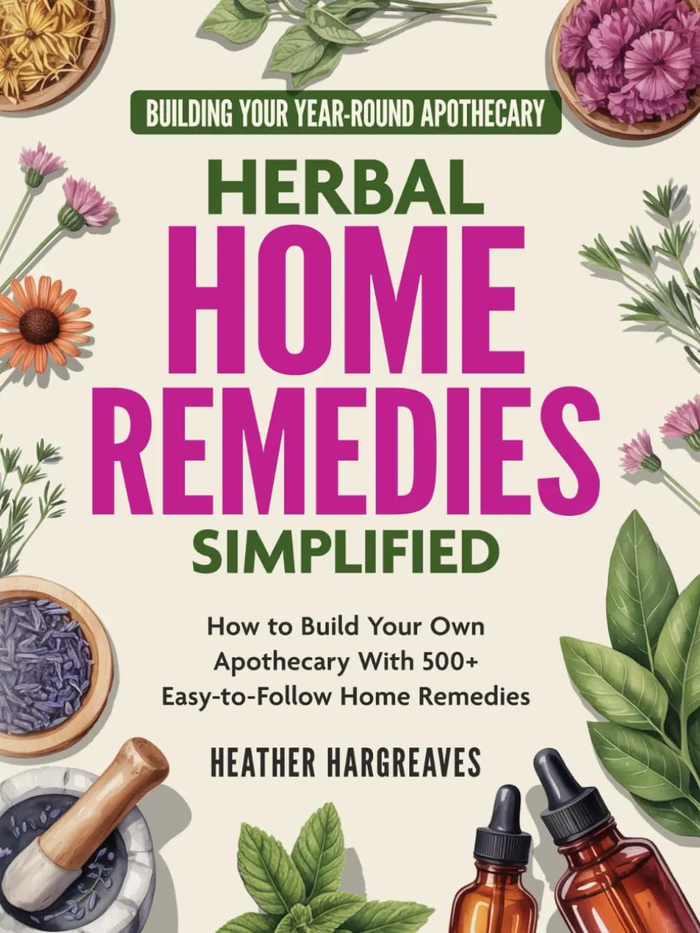 Herbal Home Remedies Simplified: Building Your Year-Round Apothecary: How to Build Your Own Apothecary With 500+ Easy-To-Follow Home