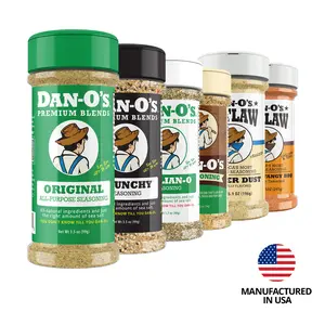 Dan-O's Pure Flavor 6 Bottle Combo - Original, Cheesoning, Crunchy, Italian-O, Sweet & Tangy BBQ, and Butter Dust - Premium Seasonings for Grilling & Cooking