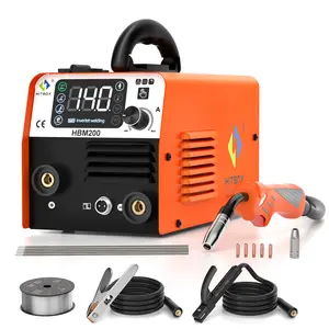 HITBOX HBM200 4 in 1  MIG, lift TIG, MMA spoon gun(extra buy) Portable Handheld Stick Welder Machine Automatic perfec beginer practice NO Gas Welding Machine synergic control Handheld IGBT Inverter Welding Machine