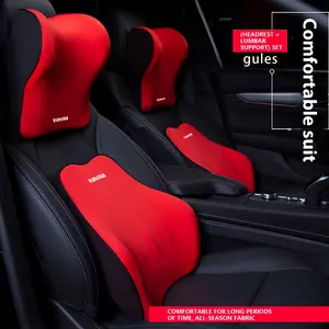 Ergonomic Car Headrest & Lumbar Pillow Set - Memory Foam Neck Pillow For Enhanced Comfort, Suitable For Most Car Models