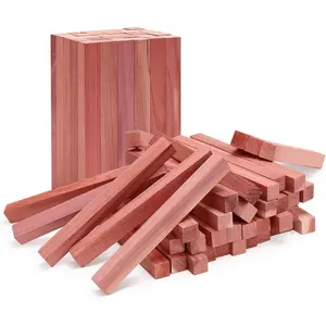 Cedar Blocks for Clothes Storage, 50Pcs Cedar Sticks, Aromatic Red Cedar Wood Chips, Cedar Planks for Closets, Drawers, Wardrobe