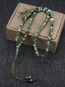 99 Round Beads, Simple Ethnic Style Islamic Acrylic Green Prayer Beads, Handheld Beads, for Ramadan, Bracelet, Stackable for Wearing, Suitable for Both Men and Women, For Muslim