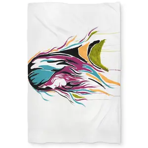 Twin Extra Long Decorative Duvet Cover - Turquoise Retro Urban Graffiti Street Art Woman Print, 360-Degree Rotatable Stand, Soft Durable Microfibre Modern Easy-to-Clean Bedding Textile for Art Lovers