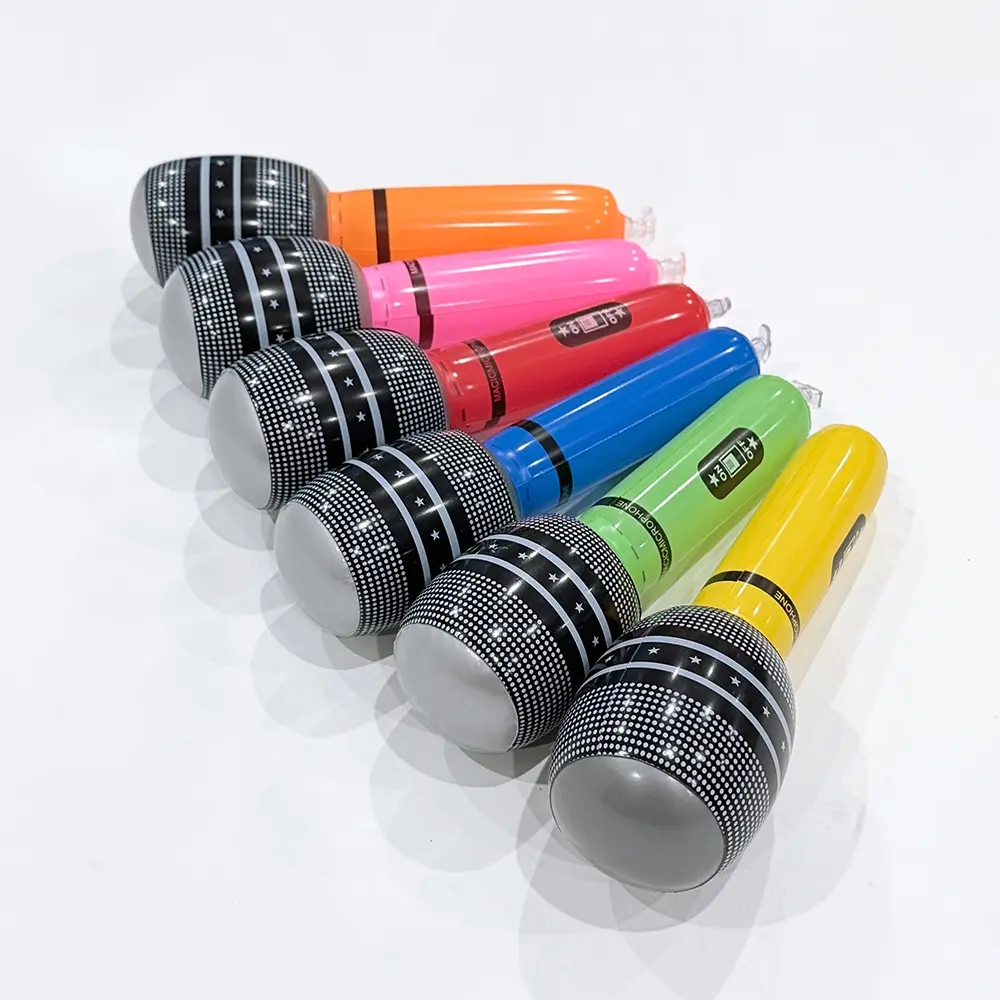1 set Multiple PVC Durable Inflatable Microphone Set for Karaoke KTV, Mini Party Props for Games, Fun Inflatable Toys for Events