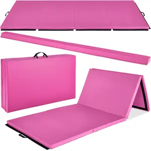 Best Choice Products 10ftx4ftx2in Extra Thick  Gymnastics Gym Folding Exercise Aerobics Mats with Balance Beam Option