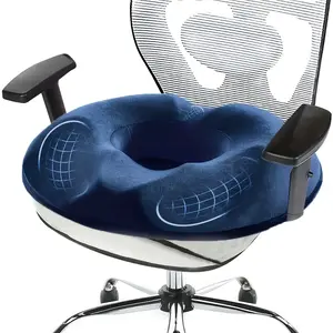 Memory foam cushion set, suitable for office and postpartum care - ergonomic W-shaped design, relieves discomfort in the coccyx caused by prolonged sitting