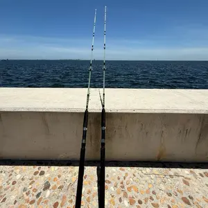 Largo Stick III Ocean Snake Spinning Fishing Rod 6ft 1 Piece 6 Guides Medium Fiberglass Saltwater Fishing Durable Portable Strong