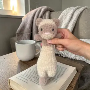 Handmade Floppy Ferret Amigurumi – Adorable Crochet Ferret Plush Gift