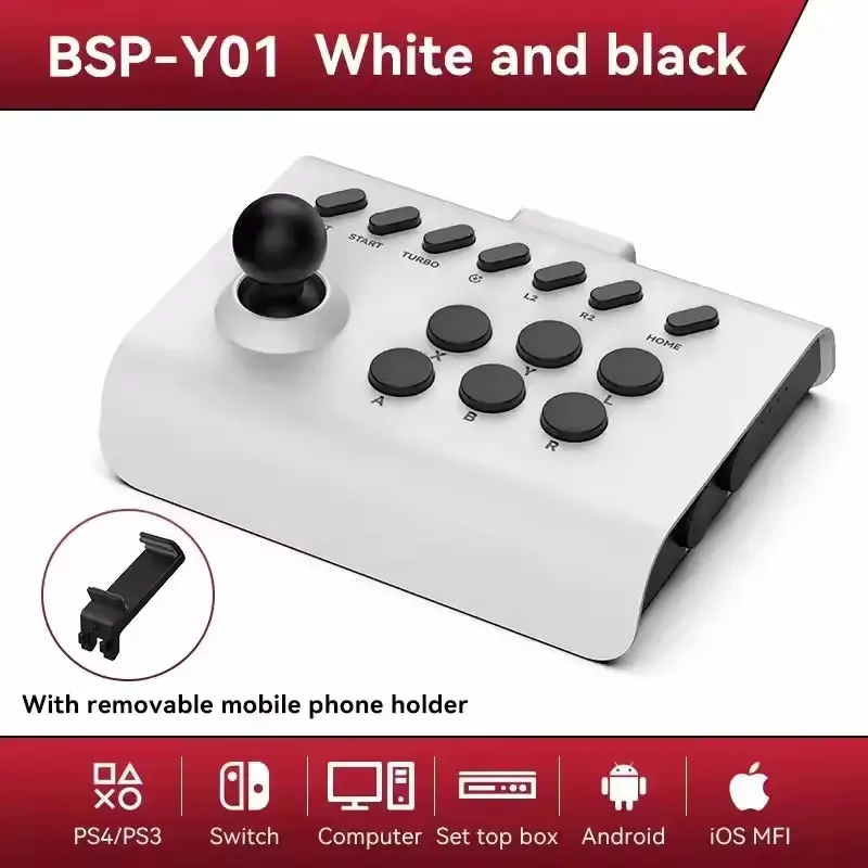 Arcade Gamepad Bluetooth Controller For Nintendo Switch PS4 PS3 Mobile Android IOS iPhone PC Computer Smart TV Joystick Wireless Wired USB Gaming Control Game Pad 2.4G MFI Phone Gaming Accessories Wireless Gamepads Game Peripherals Pc Game Controllers