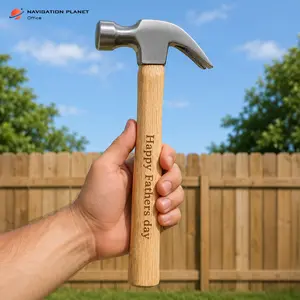 Custom Claw Hammer with Engraved Wooden Handle, Heavy Duty Steel Hammer for Home Repair, DIY Hand Tool, Personalized Tool Gift for Men