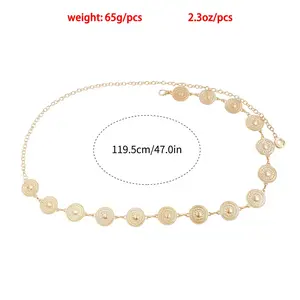 2026 Women's Retro Ethnic Metal Circle Waist Chain | Bohemian Dress Waist Belt for All Outfits