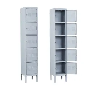 Yizosh Metal Locker with 5 Doors, Tall Steel Storage Lockers for Employees - 5 Tier Locker Storage Cabinets for School, Gym, Home, Office, Garage