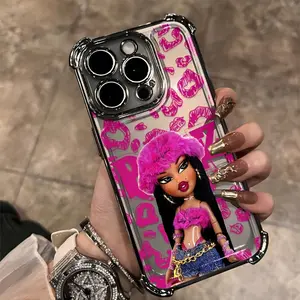 TPU Smartphone Cover - Luxury Cute Electroplated Shockproof Transparent Back Case, Handheld Devices Accessory with Mixing Colors, Cellphone Protector for iPhone X,XS,XS Max,11-17, Holiday Accessory for Christmas, Halloween