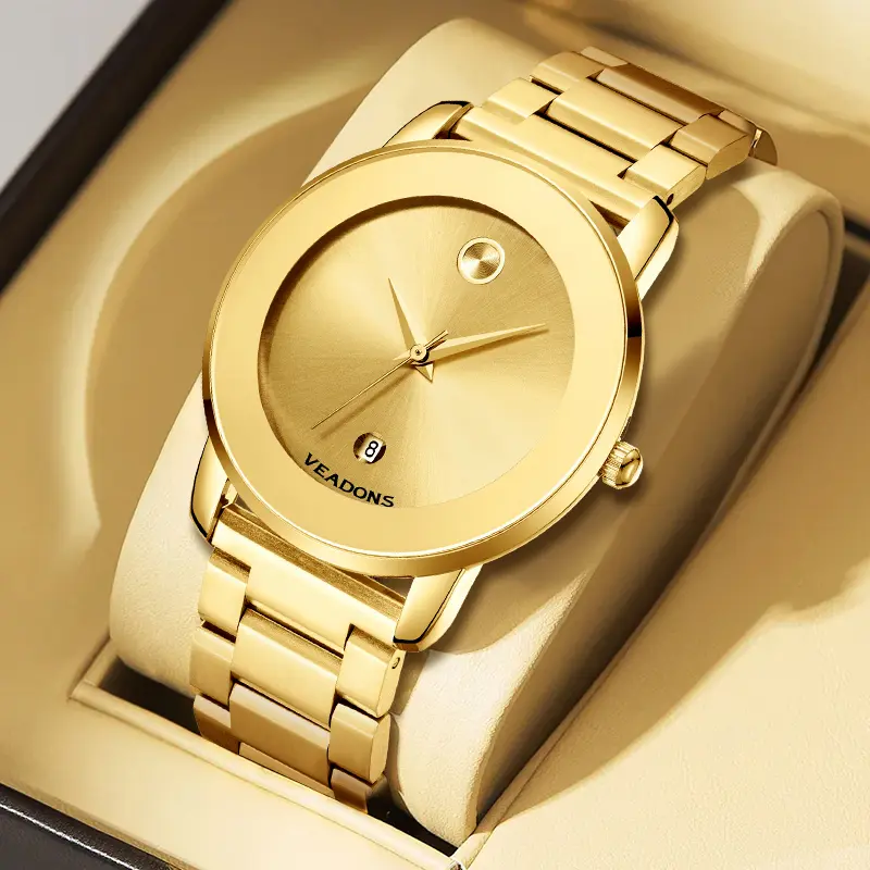 Premium Business Quartz Watches for Men & Women – High-Quality Stainless Steel Bands, Date Display, 30M Water Resistance, Timeless Minimalist Design, Elegant & Sturdy, Perfect for Office & Daily Wear