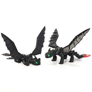 Halloween Flying Dragon Decoration Figurine, Collectible Figurines, 3D Printed Toothless Devil Desk Shelf Decor Statue, Perfect Christmas Gift Idea